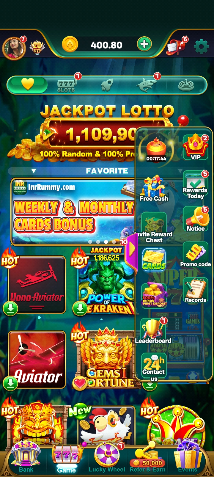 Rummy inside Inr Rummy